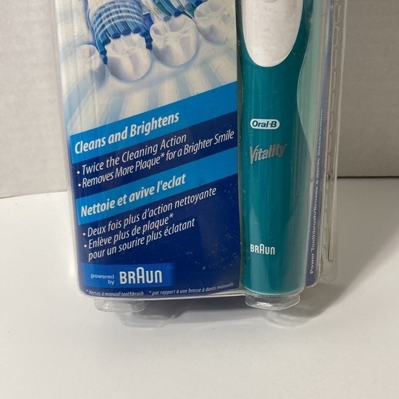 Oral B Vitality Dual Clean Electric Toothbrush Green Rechargeable - Picture 4 of 12